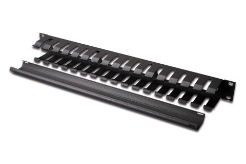 Organizator kablowy 19 cali 1U dukt W/40xG/70 czarny (RAL 9005) Digitus
