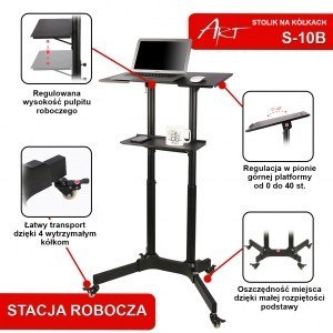 Stacja robocza pod notebooka/projektor S-10B ART Stacja robocza pod notebooka/projektor S-10B ART