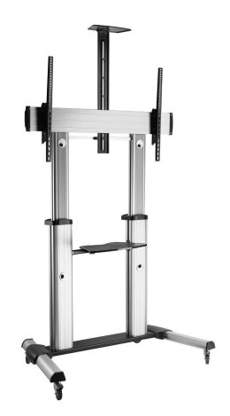 Stojak mobilny do dużych TV LCD/LED 60-100 cali 100kg VESA 2 półki Techly
