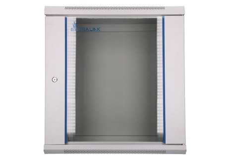 Szafka wisząca rack 12U 600x450 szara szklane drzwi Extralink Szafka wisząca rack 12U 600x450 szara szklane drzwi Extralink