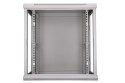 Szafka wisząca rack 12U 600x450 szara szklane drzwi Extralink