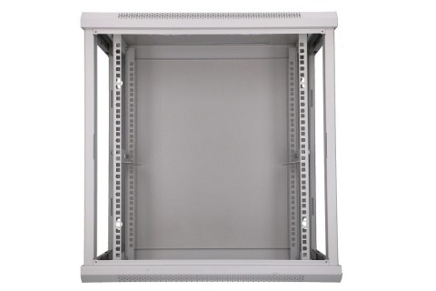 Szafka wisząca rack 12U 600x450 szara szklane drzwi Extralink Szafka wisząca rack 12U 600x450 szara szklane drzwi Extralink