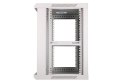 Szafka wisząca rack 12U 600x450 szara szklane drzwi Extralink