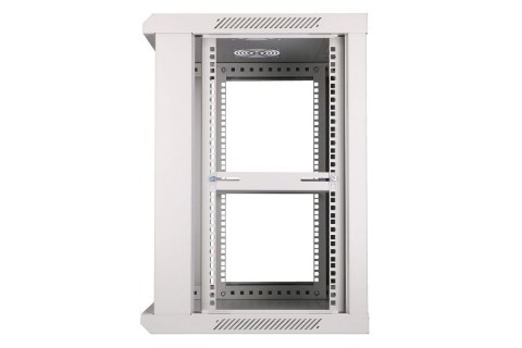 Szafka wisząca rack 12U 600x450 szara szklane drzwi Extralink Szafka wisząca rack 12U 600x450 szara szklane drzwi Extralink