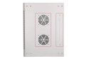 Szafka wisząca rack 12U 600x450 szara szklane drzwi Extralink