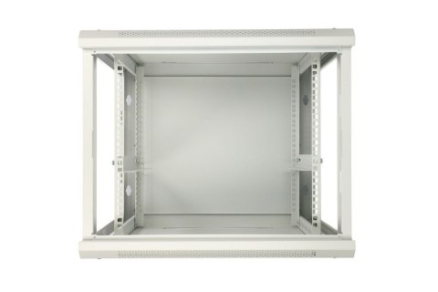 Szafka wisząca rack 12U 600x600 szara metalowe drzwi Extralink