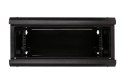 Szafka wisząca rack 4U 600x450 czarna szklane drzwi Extralink