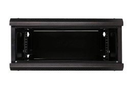 Szafka wisząca rack 4U 600x450 czarna szklane drzwi Extralink