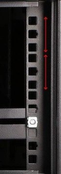 Szafka wisząca rack 4U 600x450 czarna szklane drzwi Extralink