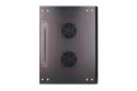 Szafka wisząca rack 4U 600x450 czarna szklane drzwi Extralink