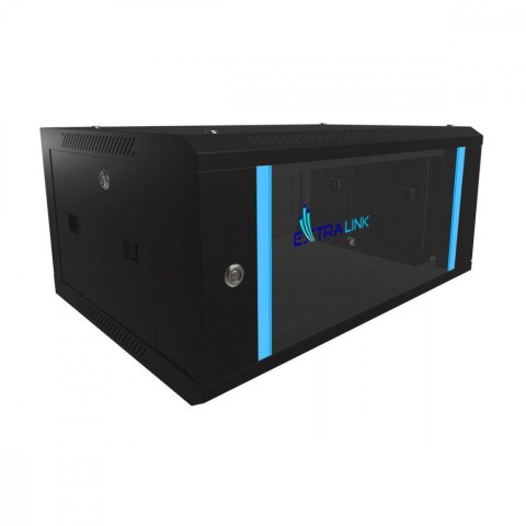Szafka wisząca rack 4U 600x450 czarna szklane drzwi Extralink Szafka wisząca rack 4U 600x450 czarna szklane drzwi Extralink