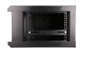 Szafka wisząca rack 4U 600x450 czarna szklane drzwi Extralink