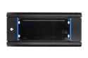 Szafka wisząca rack 4U 600x450 czarna szklane drzwi Extralink