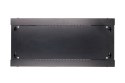 Szafka wisząca rack 4U 600x450 czarna szklane drzwi Extralink