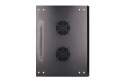 Szafka wisząca rack 4U 600x450 czarna szklane drzwi Extralink