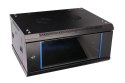Szafka wisząca rack 4U 600x450 czarna szklane drzwi Extralink