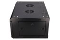 Szafka wisząca rack 4U 600x450 czarna szklane drzwi Extralink