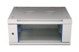 Szafka wisząca rack 4U 600x450 szara szklane drzwi Extralink