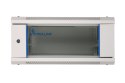 Szafka wisząca rack 4U 600x450 szara szklane drzwi Extralink