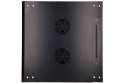 Szafka wisząca rack 4U 600x600 czarna szklane drzwi Extralink