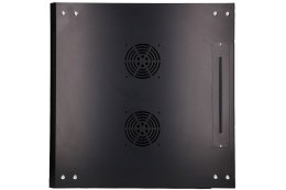 Szafka wisząca rack 4U 600x600 czarna szklane drzwi Extralink