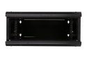 Szafka wisząca rack 4U 600x600 czarna szklane drzwi Extralink