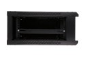 Szafka wisząca rack 4U 600x600 czarna szklane drzwi Extralink