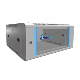Szafka wisząca rack 4U 600x600 szara szklane drzwi Extralink