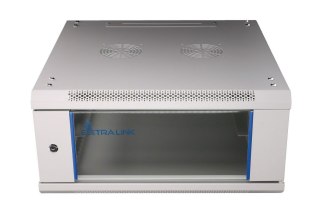 Szafka wisząca rack 4U 600x600 szara szklane drzwi Extralink