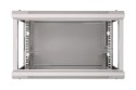 Szafka wisząca rack 4U 600x600 szara szklane drzwi Extralink