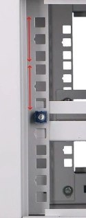 Szafka wisząca rack 4U 600x600 szara szklane drzwi Extralink