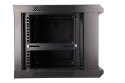 Szafka wisząca rack 6U 600x450 czarna szklane drzwi Extralink