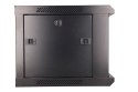 Szafka wisząca rack 6U 600x450 czarna szklane drzwi Extralink