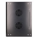 Szafka wisząca rack 6U 600x450 czarna szklane drzwi Extralink