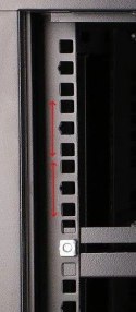 Szafka wisząca rack 6U 600x450 czarna szklane drzwi Extralink