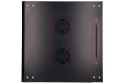 Szafka wisząca rack 6U 600x450 czarna szklane drzwi Extralink