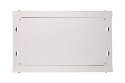Szafka wisząca rack 6U 600x450 szara szklane drzwi Extralink