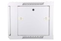 Szafka wisząca rack 6U 600x450 szara szklane drzwi Extralink