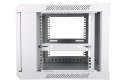 Szafka wisząca rack 6U 600x450 szara szklane drzwi Extralink