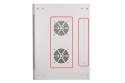 Szafka wisząca rack 6U 600x450 szara szklane drzwi Extralink