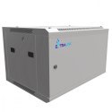 Szafka wisząca rack 6U 600x450 szara z metalowymi drzwiami Extralink
