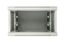Szafka wisząca rack 6U 600x450 szara z metalowymi drzwiami Extralink
