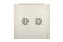 Szafka wisząca rack 6U 600x450 szara z metalowymi drzwiami Extralink