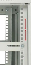 Szafka wisząca rack 6U 600x450 szara z metalowymi drzwiami Extralink