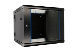 Szafka wisząca rack 6U 600x600 czarna dwusekcyjna Extralink