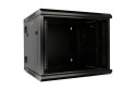 Szafka wisząca rack 6U 600x600 czarna dwusekcyjna Extralink