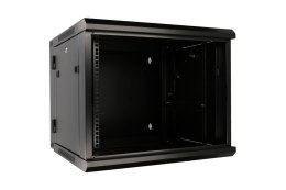 Szafka wisząca rack 6U 600x600 czarna dwusekcyjna Extralink