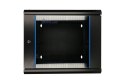 Szafka wisząca rack 6U 600x600 czarna dwusekcyjna Extralink