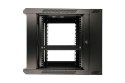 Szafka wisząca rack 6U 600x600 czarna dwusekcyjna Extralink