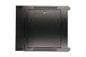 Szafka wisząca rack 6U 600x600 czarna dwusekcyjna Extralink